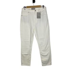NWT Everlane Womens The High Rise Straight‎ Jeans Size 30 Cheeky Bone White